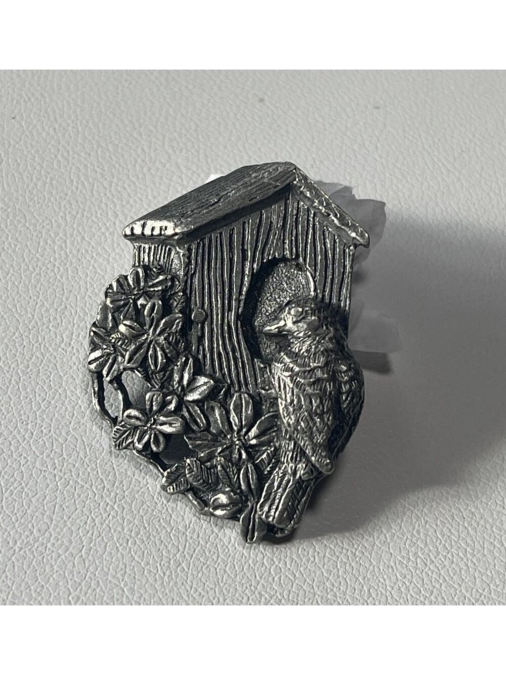 Birds & Blooms Limited Edition Vintage 1997 Pewter Pin Brooch